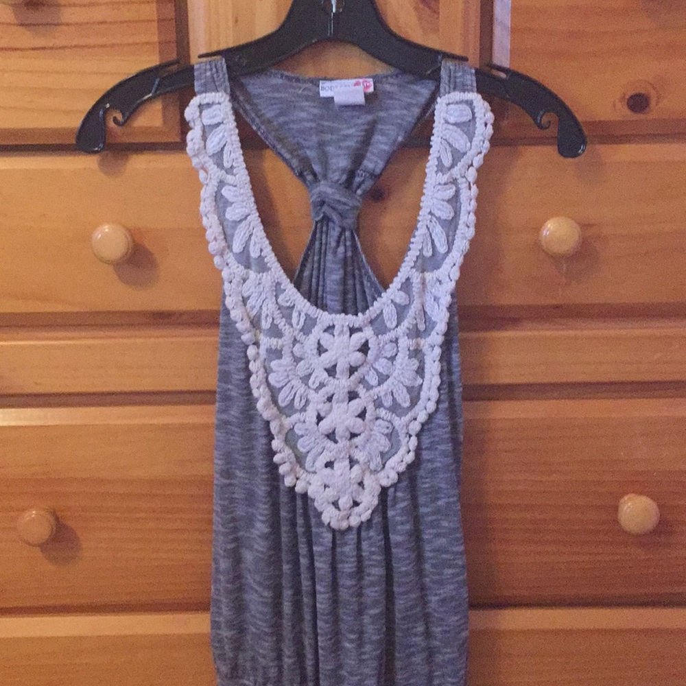 Fashionable Gray and White Striped Tank!